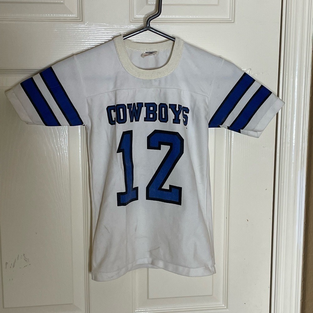 Vintage 80s Rawlings Roger Staubach DALLAS COWBOYS #12 NFL Team Youth 10-12‌‌‌‍‍ - Picture 3 of 4